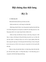 Hội chứng đau thắt lưng (Kỳ 2) ppsx