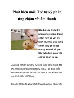 Phát hiện mới: Trẻ tự kỷ phản ứng chậm với âm thanh pdf