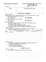 De KT 1 tiet sinh hoc 6 HKII