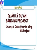 QUẢN LÝ DỰ ÁN BẰNG MS PROJECT