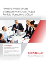 Powering Projectdriven Businesses with Oracle Project Portfolio Management Cloud