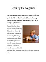 Bệnh tự kỷ do gene? pps