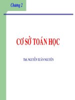Chương 2: Cơ sở toán học docx
