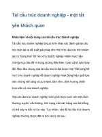 Tái cấu trúc doanh nghiệp - một tất yếu khách quan pot