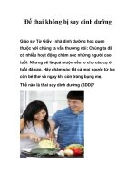 Để thai không bị suy dinh dưỡng doc