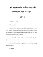 Xét nghiêm xâm nhập trong chẩn đoán bệnh thận tiết niệu (Kỳ 2) pot