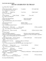 MỘT SỐ CÂU ĐÀM THOẠI ÔN THI TN