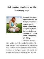 Sinh con nặng cân có nguy cơ viêm khớp dạng thấp pptx