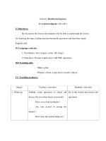 Anh văn 7 - Unit ten: Health and hygieney - Phần 3 pps