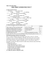 THCS NGUYỄN TRAI-L7- HK1