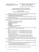 Báo cáo tháng 11 năm 2009