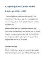 Là người giỏi nhất, trước khi trở thành người lớn nhất? docx