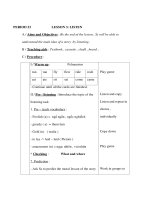 Giáo án Anh văn lớp 8 - Unit 4 - PERIOD 23 - LESSON 3: LISTEN doc