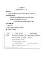 Anh văn lớp 7 - Unit eight: Places. A/ Asking the way. ( A1+ A2 ) pot