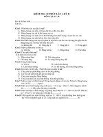 kiểm tra 15 phút lớp 10 CB