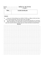 Kiểm tra văn 45p (T113)vầ đáp án