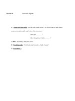 Giáo án Anh văn lớp 9 - Unit 3 - Period 16 - Lesson 2 : Speak potx