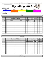 Học theo hợp đồng: Mẫu hợp đồng lớp 5