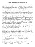 Hóa hữu cơ trong các đề thi đại học