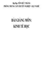 bài giảng môn kinh tế học