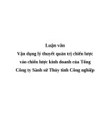 Báo cáo “Vận dụng lý thuyết quản trị chiến lược vào chiến lược kinh doanh của Tổng Công ty Sành sứ Thủy tinh Công nghiệp” doc