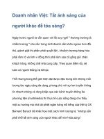 Doanh nhân Việt: Tắt ánh sáng của người khác để tỏa sáng? pdf