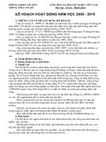 Kế hoạch năm học chi tiết