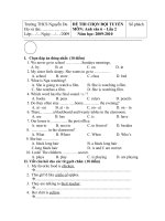 Đề thi học sinh giỏi lớp 6 lần 2