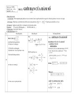 GIỚI HẠN CỦA HÀM SỐ (TT) pptx