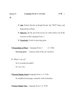 Giáo án Anh văn lớp 6 - Period 18 - Language Focus 1 pot