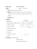 Giáo án Anh văn lớp 6 - Period 2 - Unit 1 Lesson 1 - BACK TO SCHOOL A1, 3-5 (P.10,12,13) pot