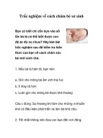 Trắc nghiệm về cách chăm bé sơ sinh pps