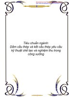tiêu chuẩn ngành  dầm cầu thép và kết cấu thép yêu cầu kỹ thuật chế tạo và nghiệm thu trong công xưởng
