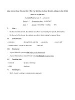 Giáo án Anh văn lớp 11 - Unit 1- Period 2 ppt