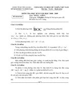 Đề thi Toán 9 kì 2 và đáp án Tỉnh T.Giang 08-09