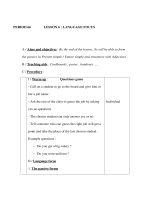 Giáo án Anh văn lớp 8 - UNIT 10 - PERIOD 66 - LESSON 6 : LANGUAGE FOCUS pdf