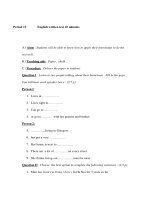 Giáo án Anh văn lớp 9 - Period 13 - English written test 45 minutes docx