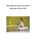 Thực phẩm cay nóng có an toàn khi mang thai và cho con bú? pot