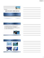 QUẢN TRỊ CHẤT LƯỢNG DỊCH VỤ