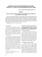 Nghiên cứu sản xuất chế phẩm sinh học sử dụng trong xử lý vỏ quả cà phê làm phân bón cho cây trồng