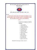 Tiểu luận vấn đề giảng viên, sinh viên trong hệ thống giáo dục đại học việt nam nói chung và hệ thống giáo dục đại học ngoài công lập nói riêng