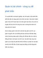 Quản trị tài chính - công cụ để phát triển docx