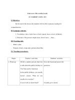 Anh văn lớp 7 - Unit seven :The world of work. A/ A student’s work ( A4 ) pptx