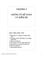 Chứng từ kế toán và kiểm kê