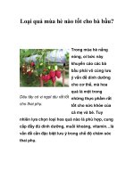 Loại quả mùa hè nào tốt cho bà bầu? ppsx