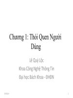 Giao tiếp người máy - Chương 1: Thói quen người dùng pps
