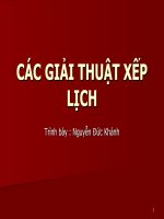 CÁC GIẢI THUẬT XẾP LỊCH pdf