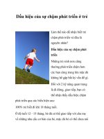 Dấu hiệu của sự chậm phát triển ở trẻ pptx