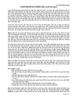 lean manufacturing (sản xuất tinh gọn)