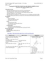 Giáo án Hình học 12 Chương III Ban cơ bản